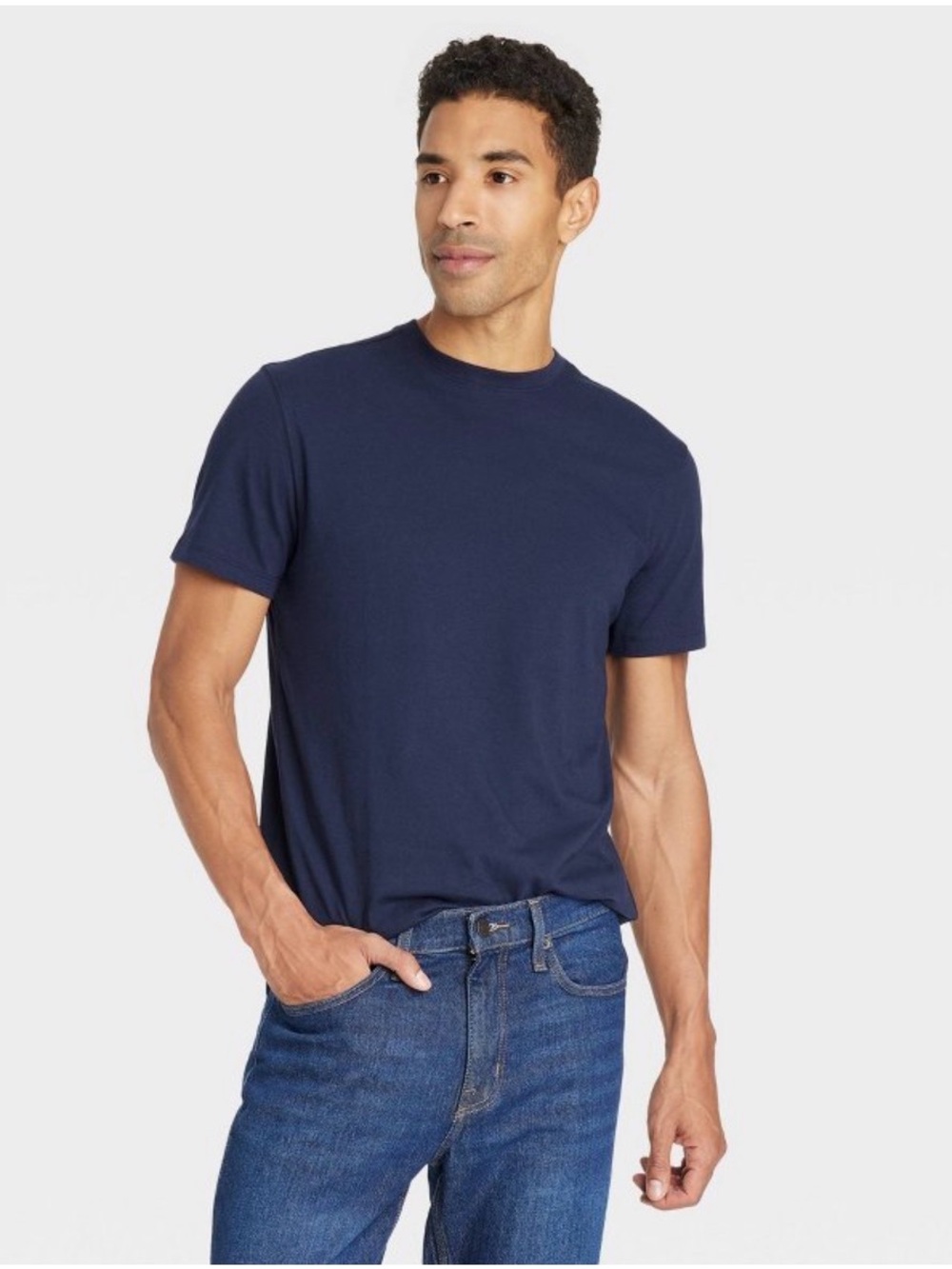 Goodfellow & Co Men's Navy Crew T-Shirt